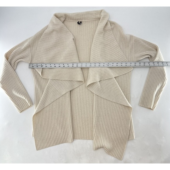 Lafayette 148 Open Waterfall Silk/Wool Blend Metallic Accent Ribbed Sweater L? - Picture 9 of 9